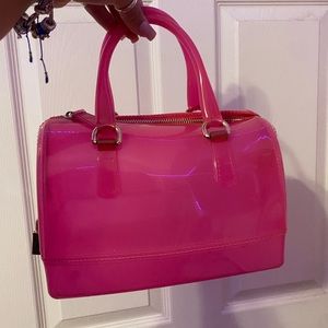 MIFORINES Ladies Summer Jelly Pillow-shaped Top Handle Handbag, Transparent